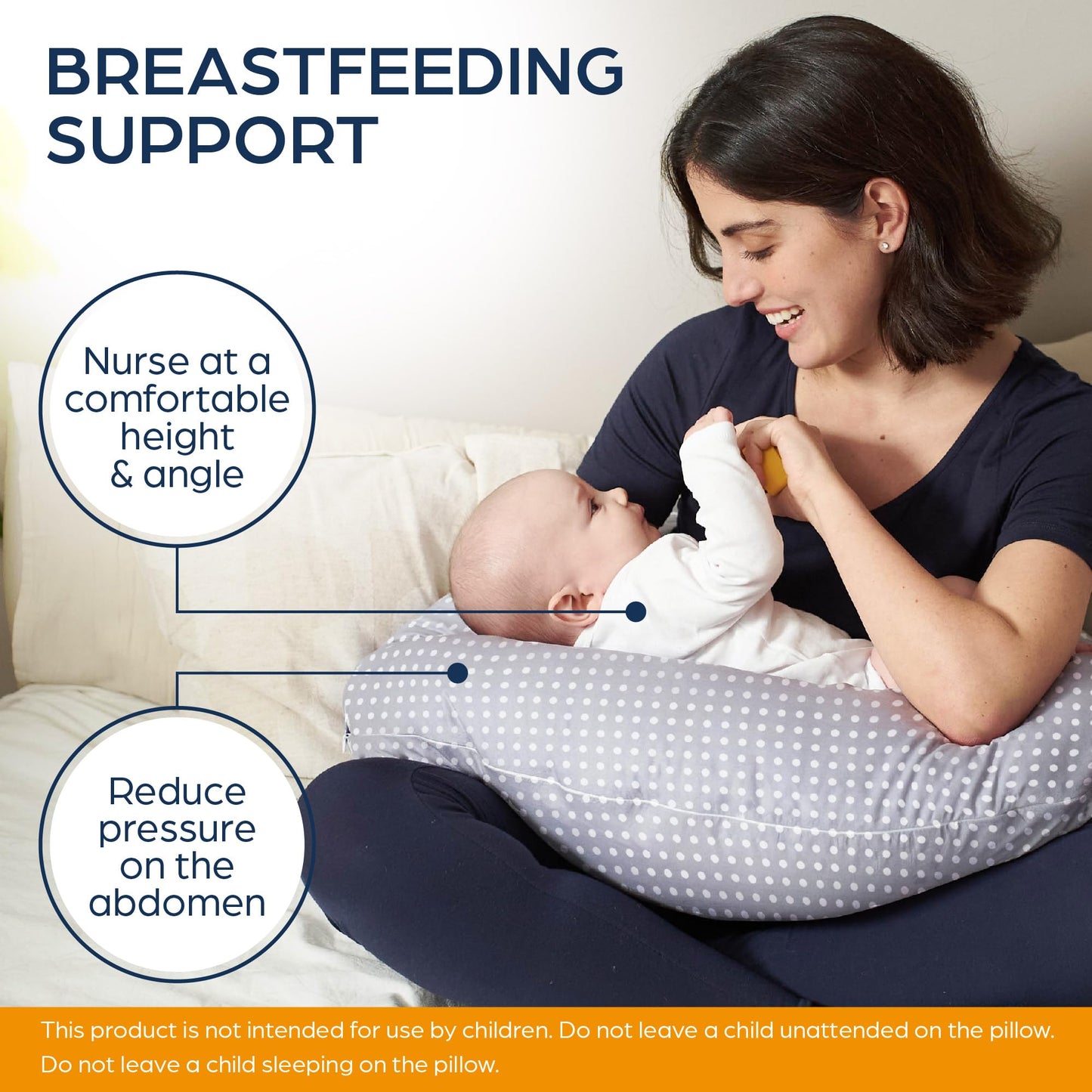 Niimo XXL 100% Cotton Pregnancy & Breastfeeding Support Pillow