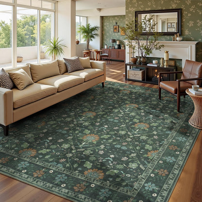 Vibrug Coastal Medallion OEKO-TEX Certified Washable Area Rug