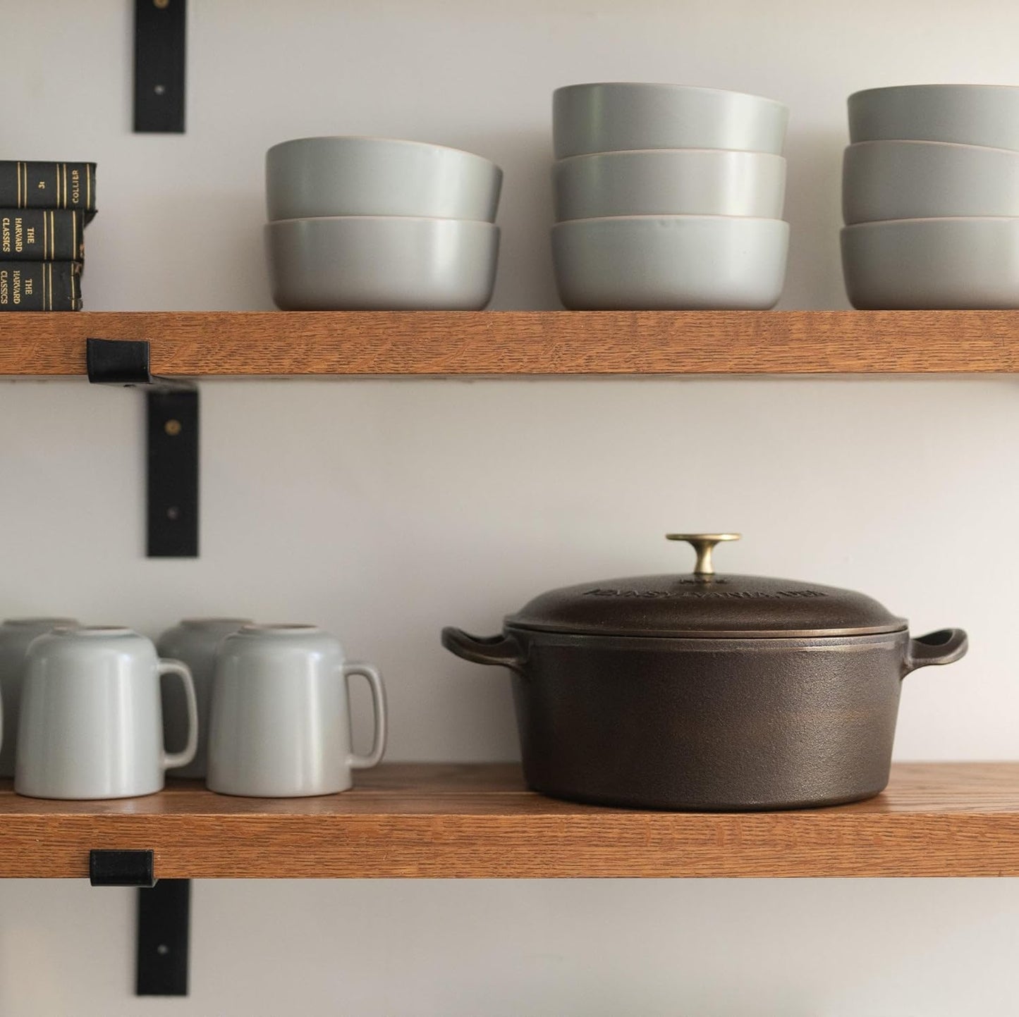 Lancaster Cast Iron 5 Qt. Dutch Oven: Pre-Seasoned, PFAS-Free Raw Iron Vessel Made in the USA