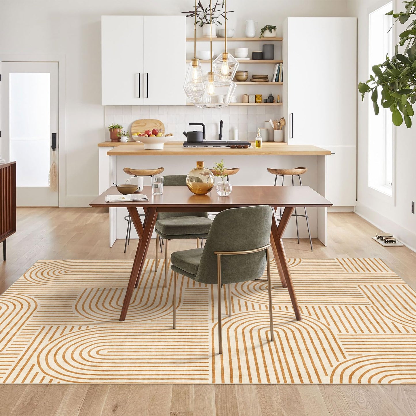 LUXRUG 6x9 OEKO-TEX Certified Modern Abstract Washable Rug