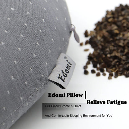 Edomi U-Shaped Adjustable Buckwheat Hull Neck & Shoulder Pillow
