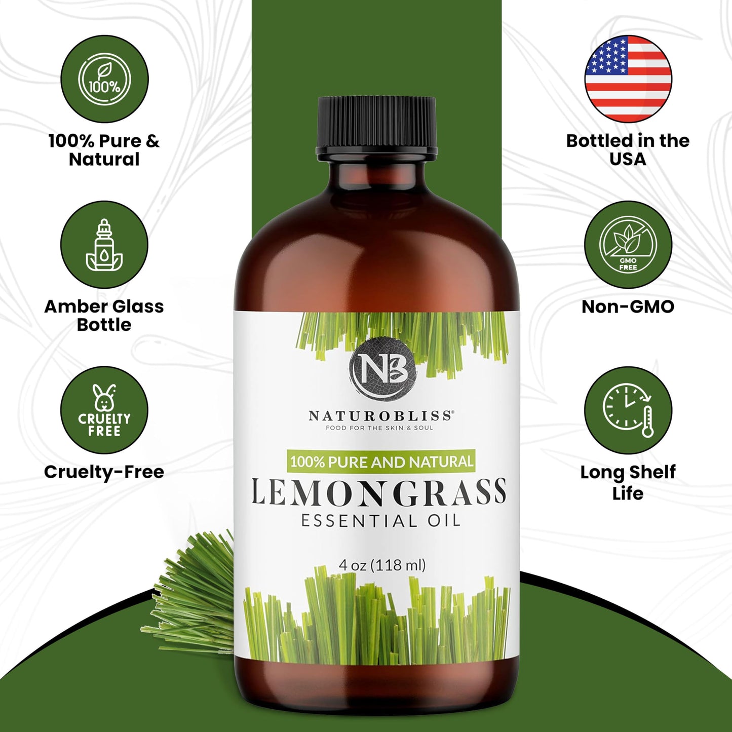 NaturoBliss 100% Pure Lemon Essential Oil: 4oz Value Size