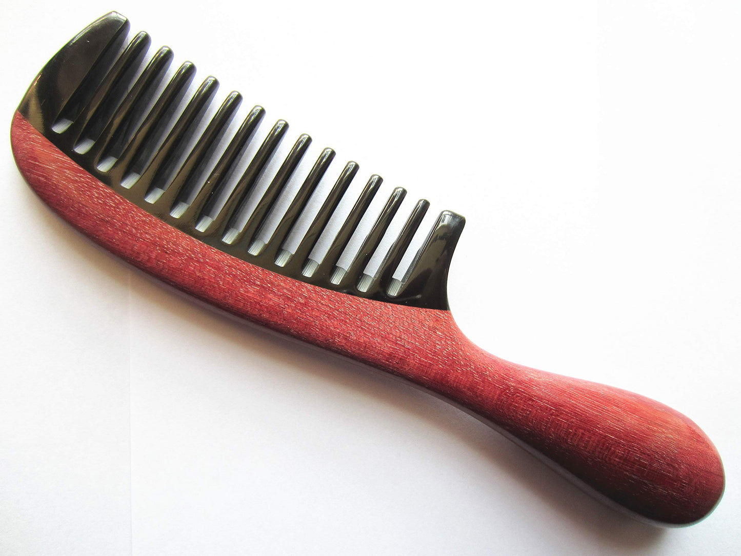 Myhsmooth Handmade Buffalo Horn & Green Sandalwood Comb (2-Pack)