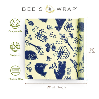 Bee’s Wrap Reusable Beeswax Food Wrap Roll (14" x 52")