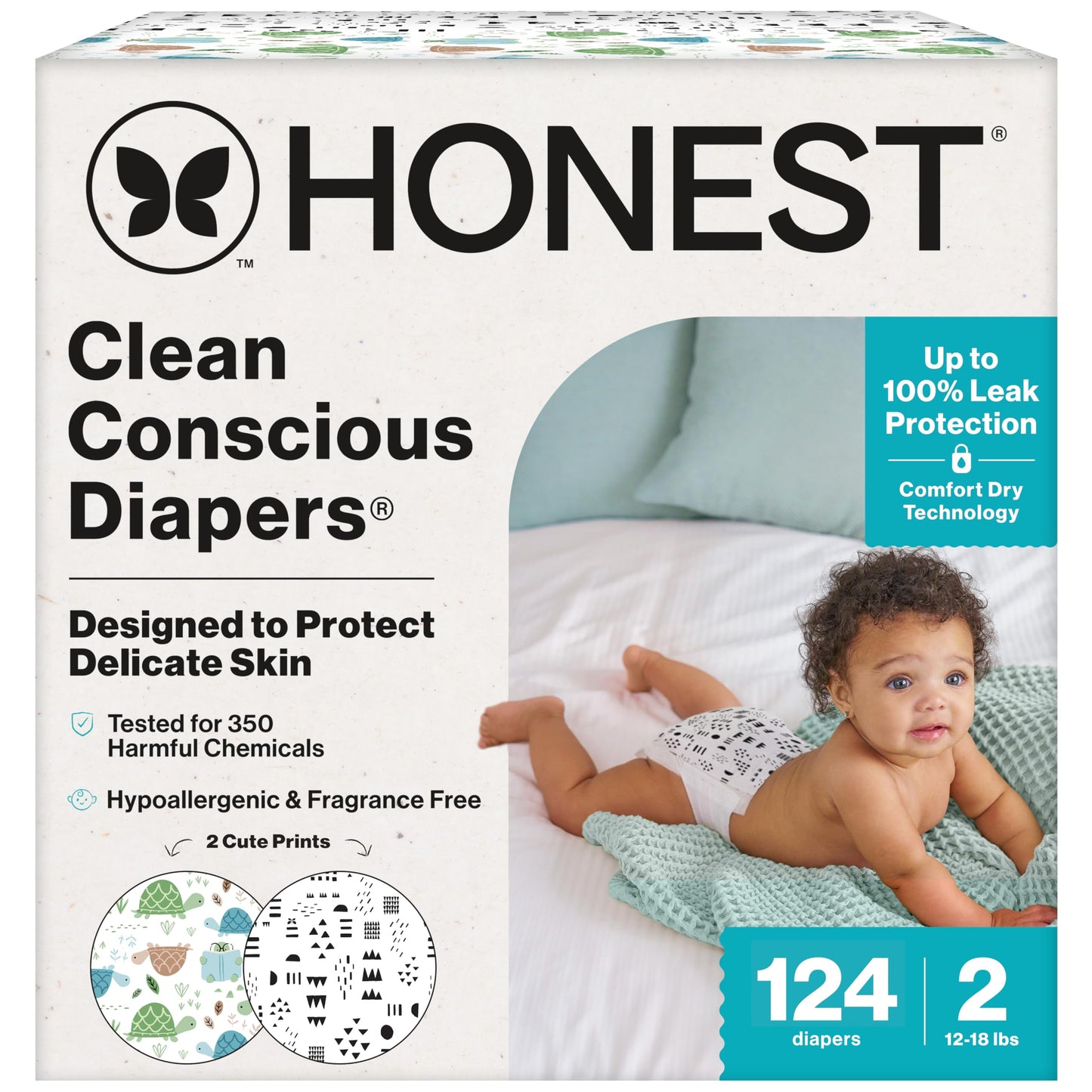 The Honest Company Comfort Dry Diapers: TCF Plant-Based Protection
