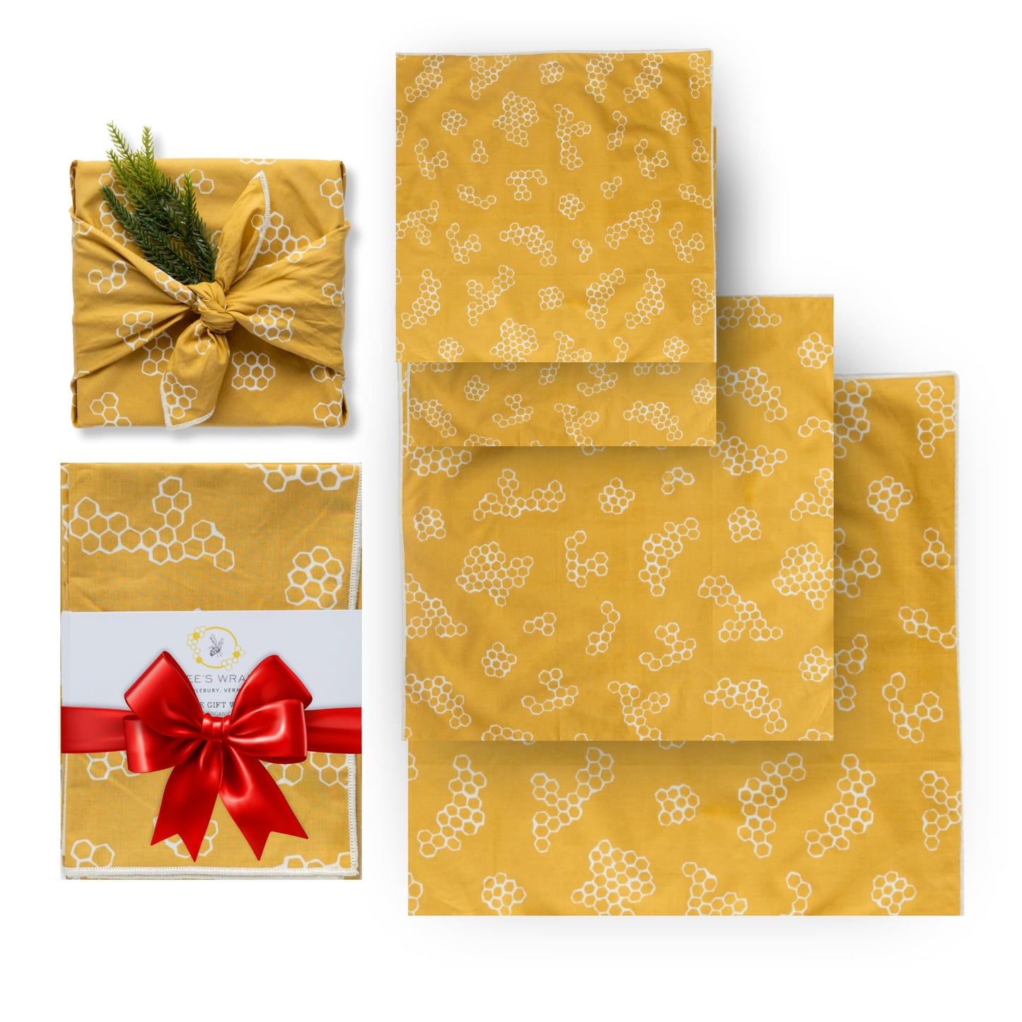 The Zero-Waste Gift Solution: Bee's Wrap Organic Cotton Fabric Wrap Set for Elegant, Reusable Holidays