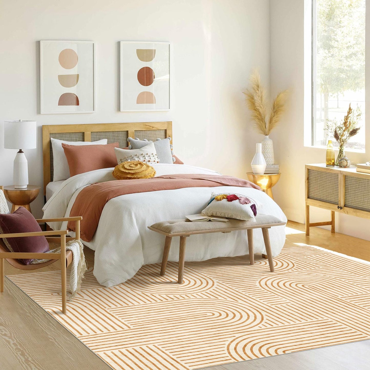 LUXRUG 6x9 OEKO-TEX Certified Modern Abstract Washable Rug