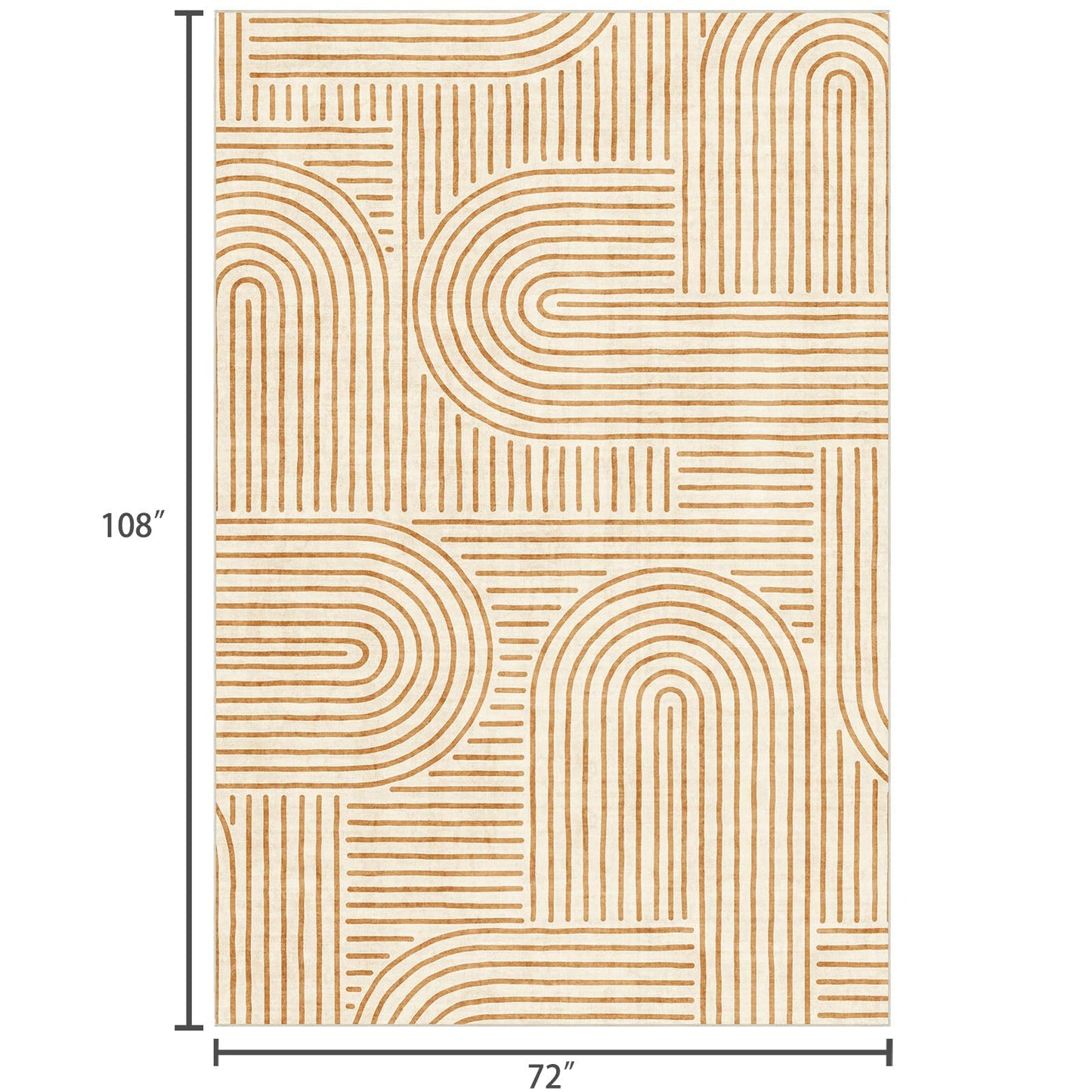 LUXRUG 6x9 OEKO-TEX Certified Modern Abstract Washable Rug