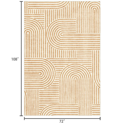 LUXRUG 6x9 OEKO-TEX Certified Modern Abstract Washable Rug