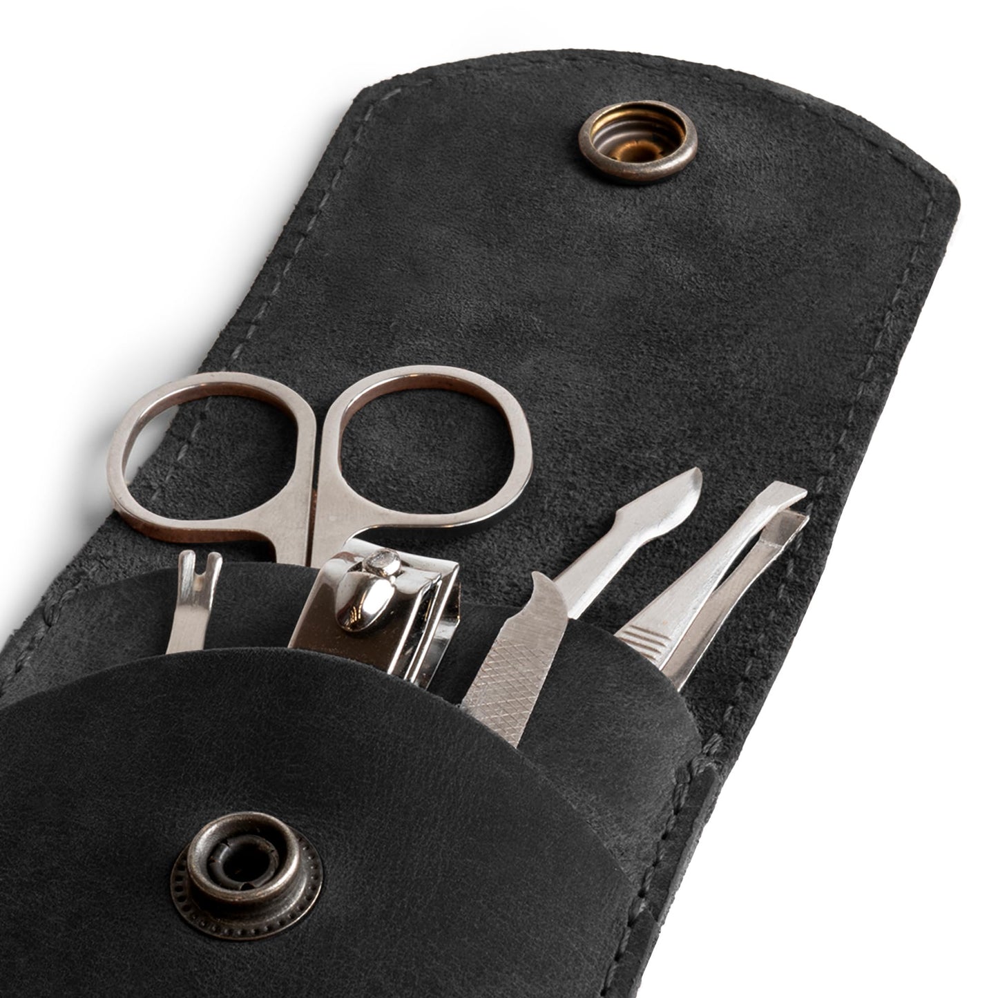 Hide & Drink Full-Grain Leather Double Nail Clipper Case: Handmade