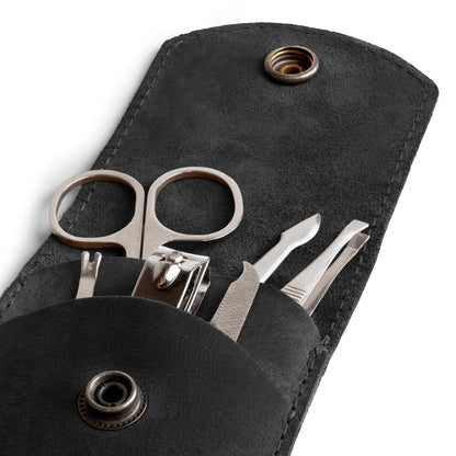 Hide & Drink Full-Grain Leather Double Nail Clipper Case: Handmade
