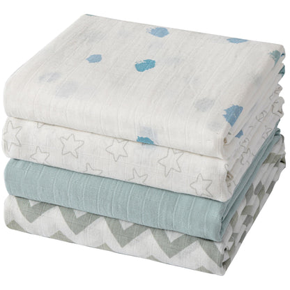POMISO Muslin Swaddle Pack: 100% Pure Cotton Comfort