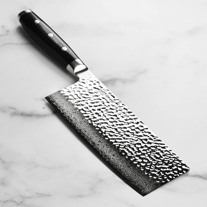 Enso HD 7″ VG10 Damascus Stainless Steel Vegetable Cleaver | TRUE Shift Crafted Chopper