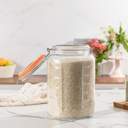 Kitchentoolz 1 Gallon Glass Mason Jar with Glass Lid