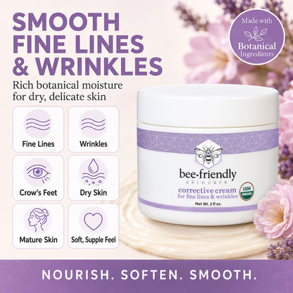 USDA Certified Organic Fragrance-Free Face Cream, Corrective – BeeFriendly