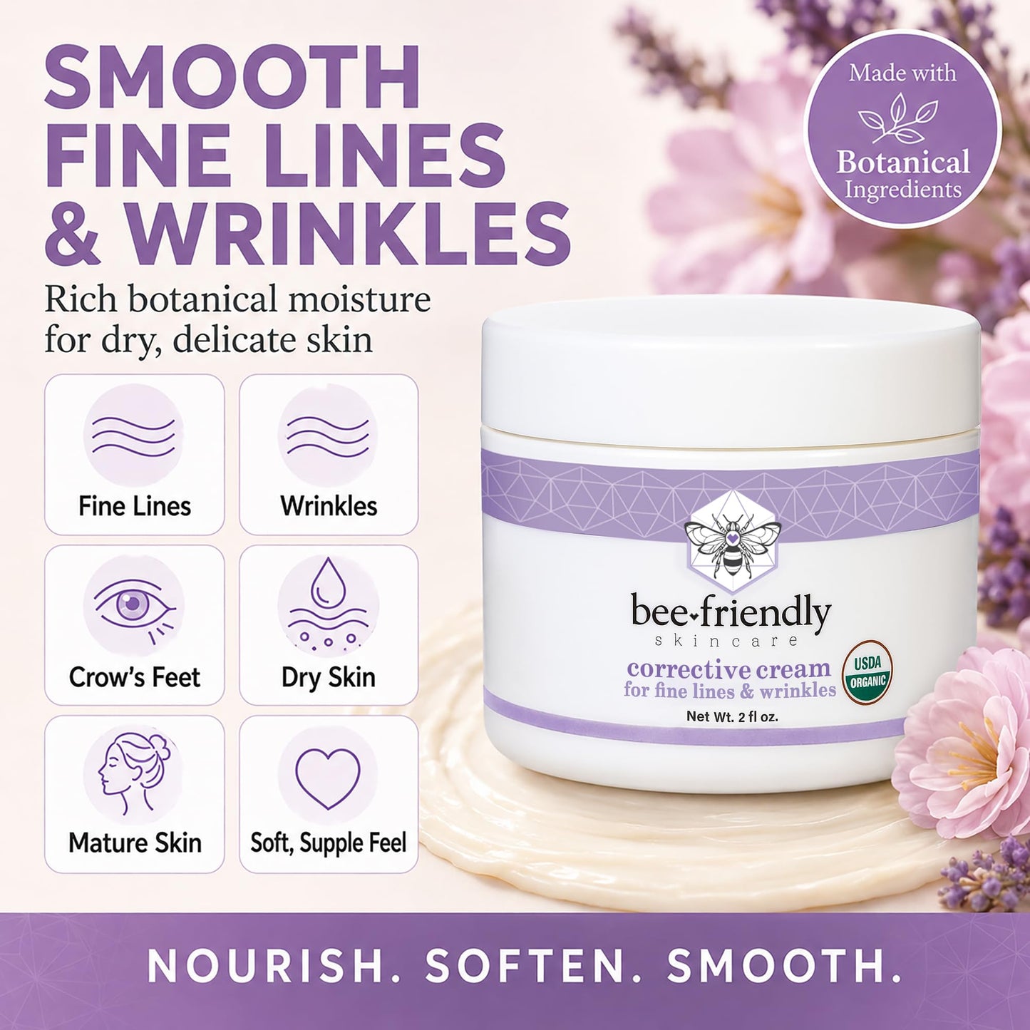 USDA Certified Organic Fragrance-Free Face Cream, Corrective – BeeFriendly