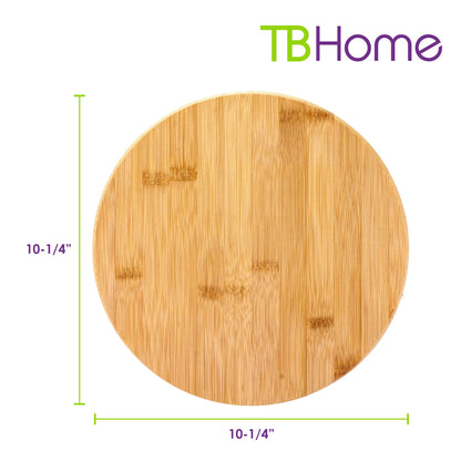 TB Home Acacia Wood Lazy Susan Kitchen Turntable Organizer