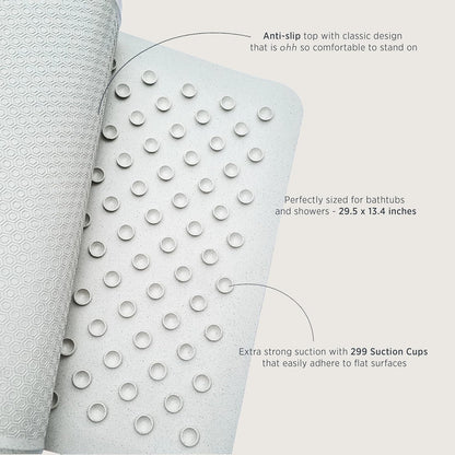 HEVEA Natural Rubber Wave Bath Mat: Plastic-Free & Biodegradable