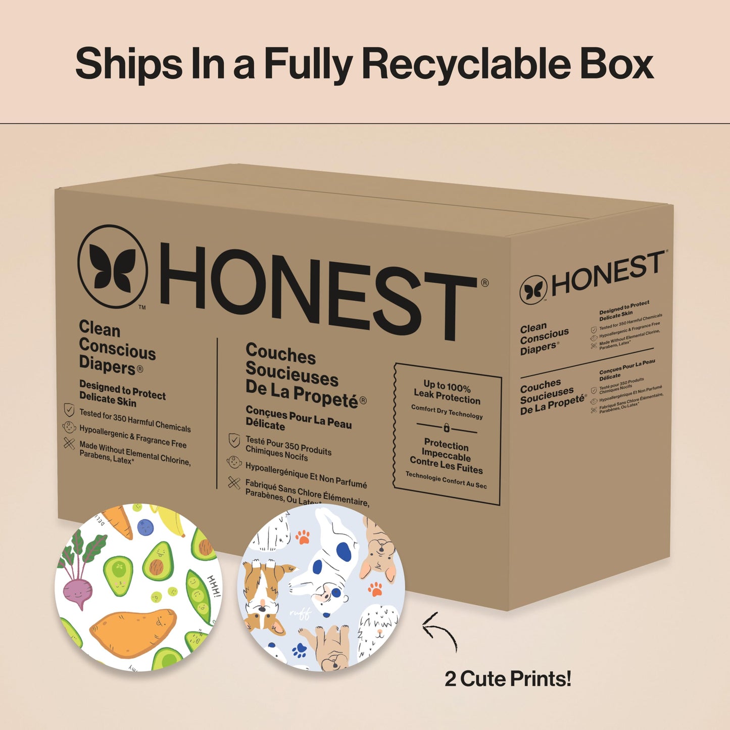The Honest Company Comfort Dry Diapers: TCF Plant-Based Protection