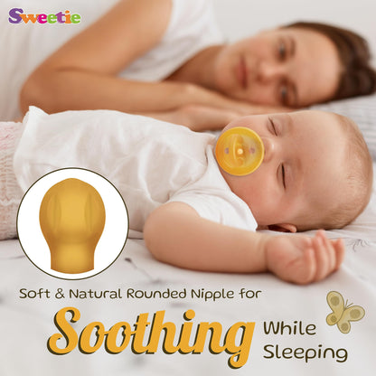 SWEETIE Natural Rubber Pacifier: 100% Pure Rounded Soother