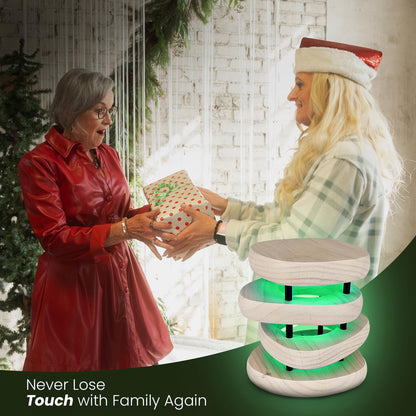 Filimin Friendship Lamp: Mid-Century Knotty Alder Wood