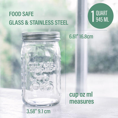 Non-Electric Stainless Steel Yogurt Maker: 1-Quart Glass Jar, Plastic-Free & Probiotic-Rich