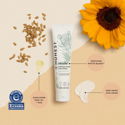 The Honest Company Diaper Rash Cream: Moisturizing Zinc Oxide Ointment