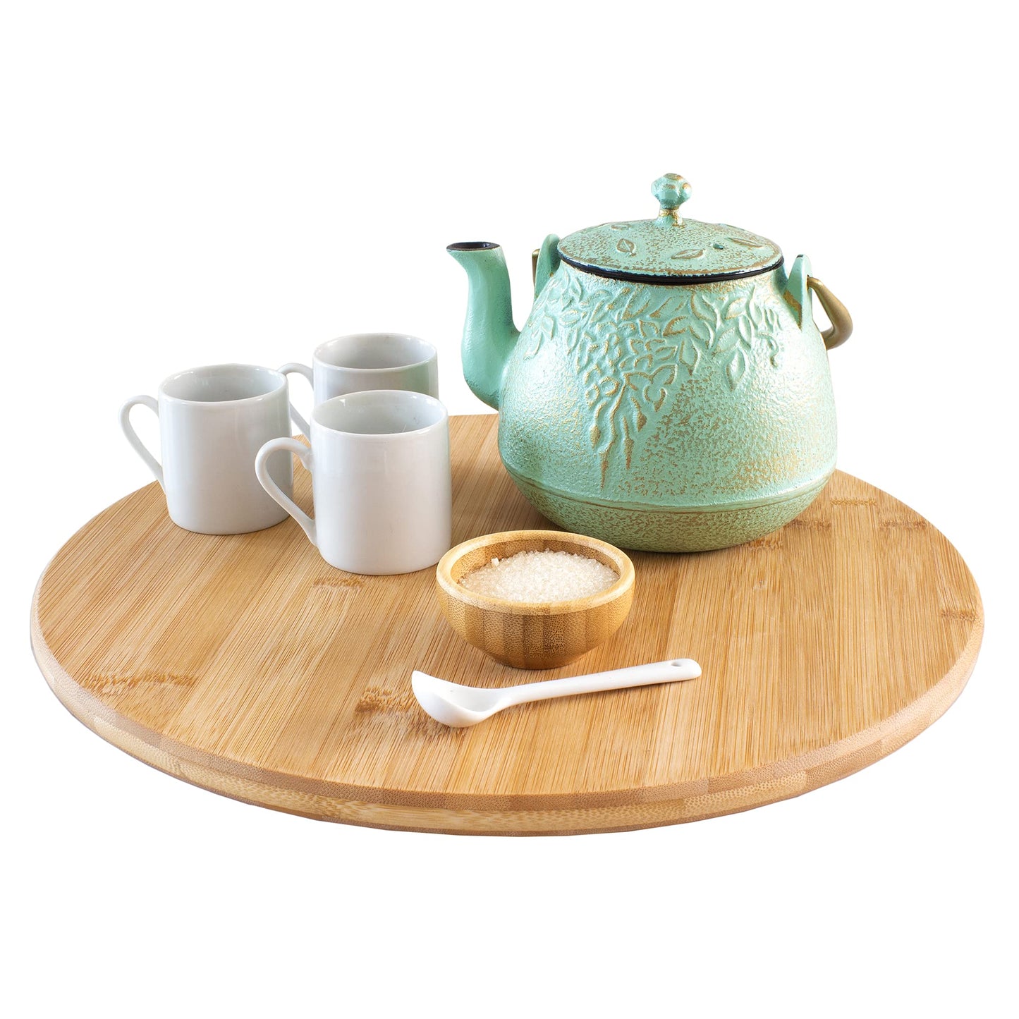 TB Home Acacia Wood Lazy Susan Kitchen Turntable Organizer
