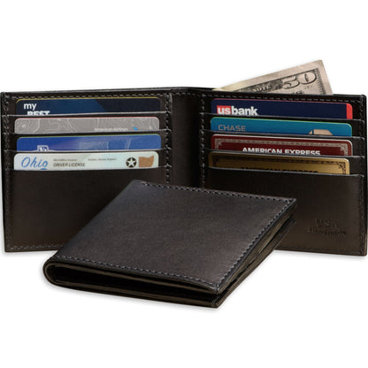 Premium Full-Grain Bridle Leather Bifold Wallet | TRUE Shift Crafted in USA