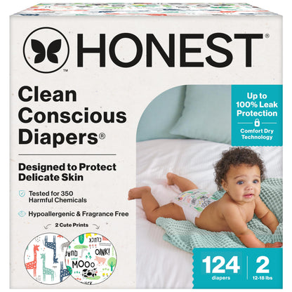The Honest Company Comfort Dry Diapers: TCF Plant-Based Protection