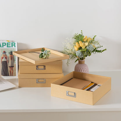 End Plastic Bins: Decorative Storage Boxes Made from Premium, Recyclable Kraft Paper