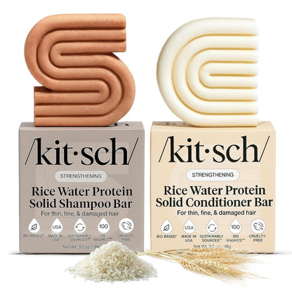 Kitsch 4-Piece Shampoo & Conditioner Sampler Bars: Bottle-Free Beauty