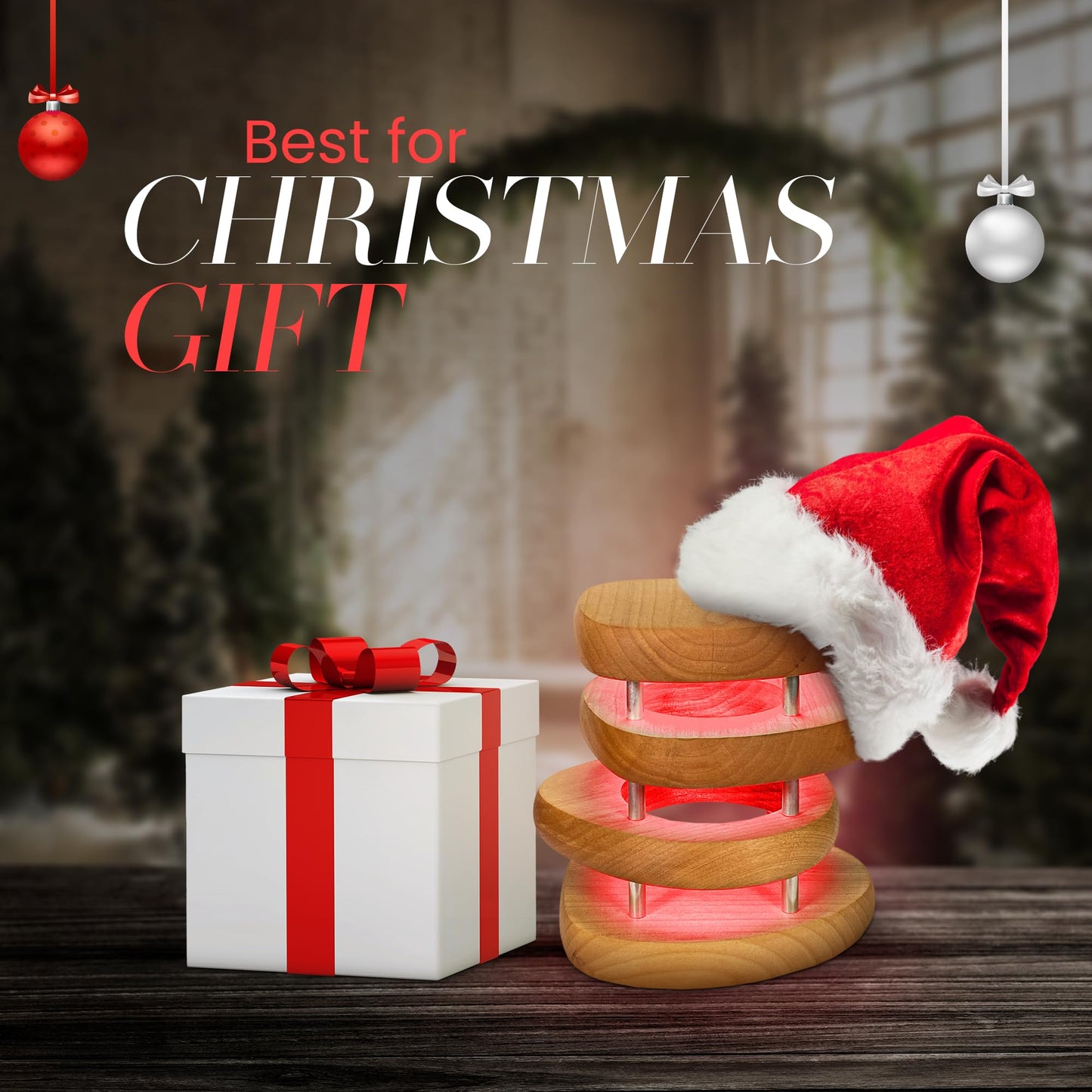 Filimin Friendship Lamp: Mid-Century Knotty Alder Wood