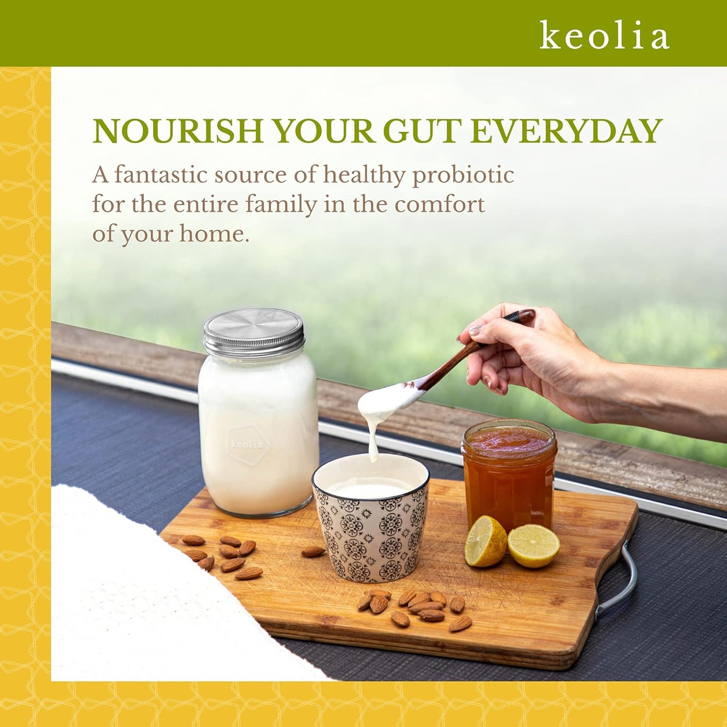 Keolia Yogurt Maker Kit | TRUE Shift Glass & Stainless Toxin‑Free Culturing