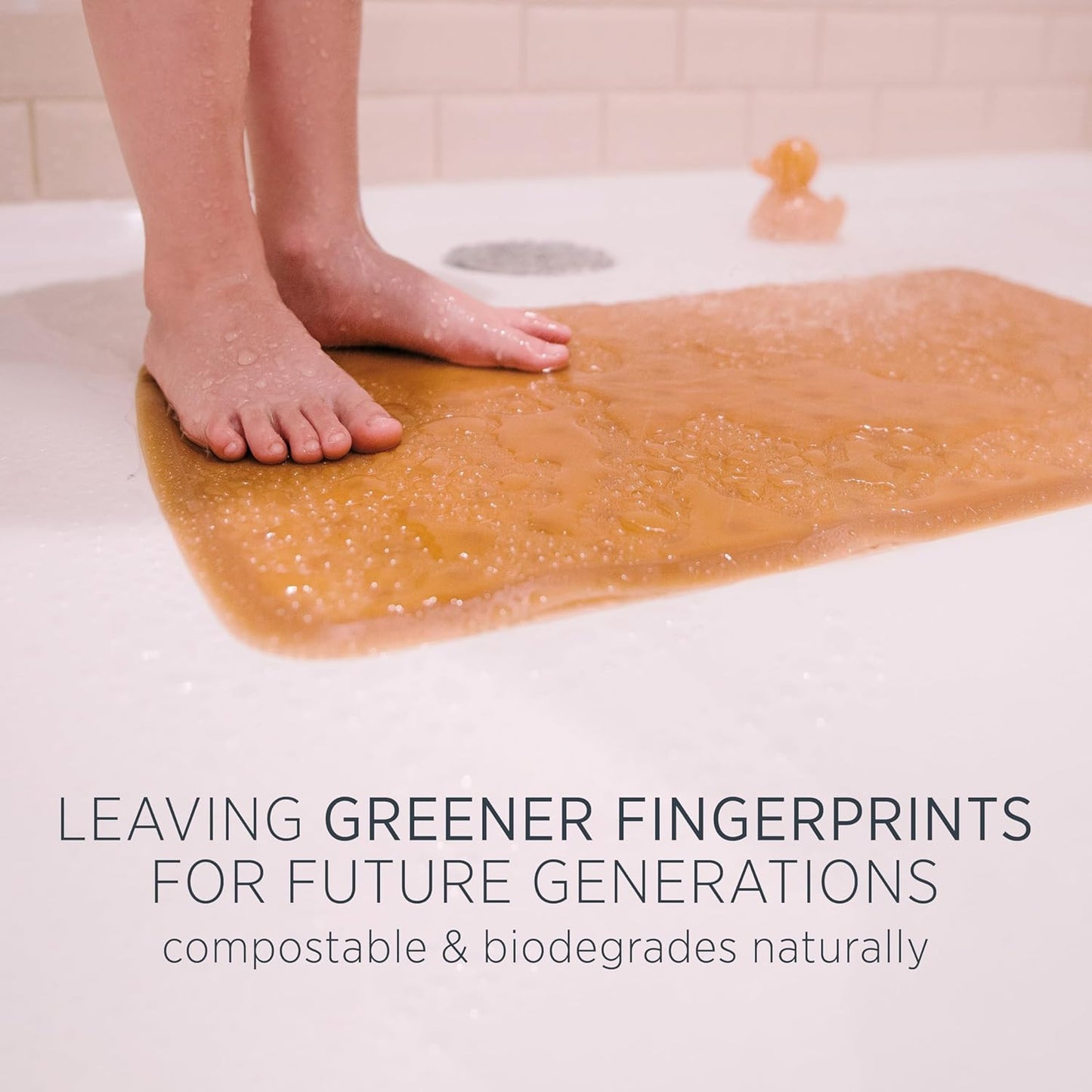 HEVEA Natural Rubber Wave Bath Mat: Plastic-Free & Biodegradable