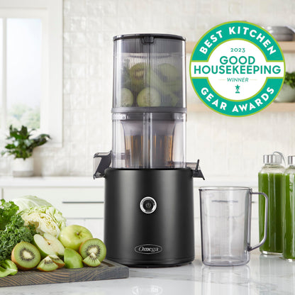 Omega Effortless Batch Juicer | TRUE Shift Stainless Cold-Press Juicer (2 L)
