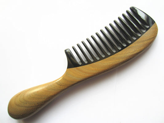 Myhsmooth Horn & Sandalwood Comb | TRUE Shift Toxin‑Free Grooming Tool