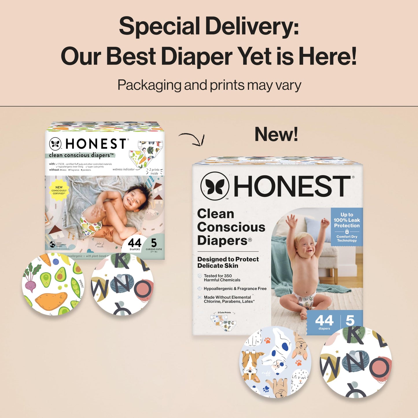 The Honest Company Comfort Dry Diapers: TCF Plant-Based Protection