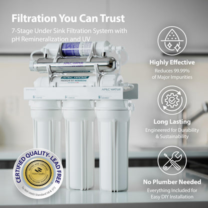 APEC ROES-PH75: The WQA Certified 6-Stage System for Alkaline Mineral pH+ Drinking Water