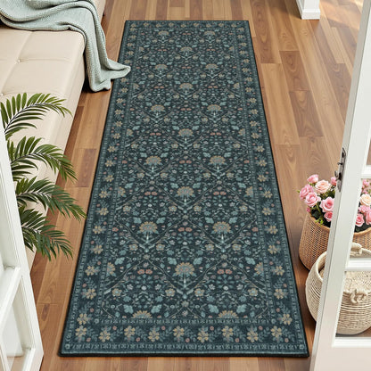 Vibrug Coastal Medallion OEKO-TEX Certified Washable Area Rug