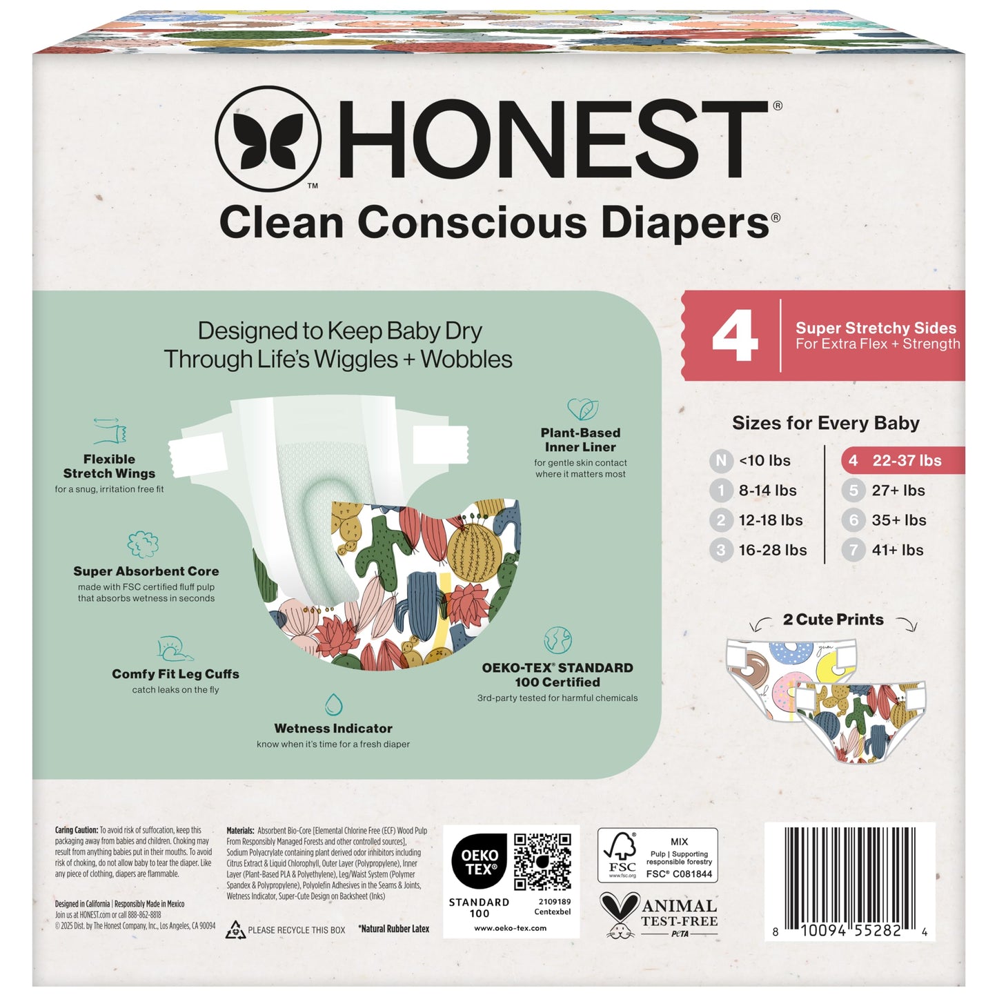 The Honest Company Comfort Dry Diapers: TCF Plant-Based Protection