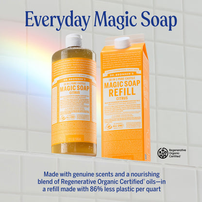 Dr. Bronner’s Baby Unscented Castile Soap: 32 oz Organic Magic