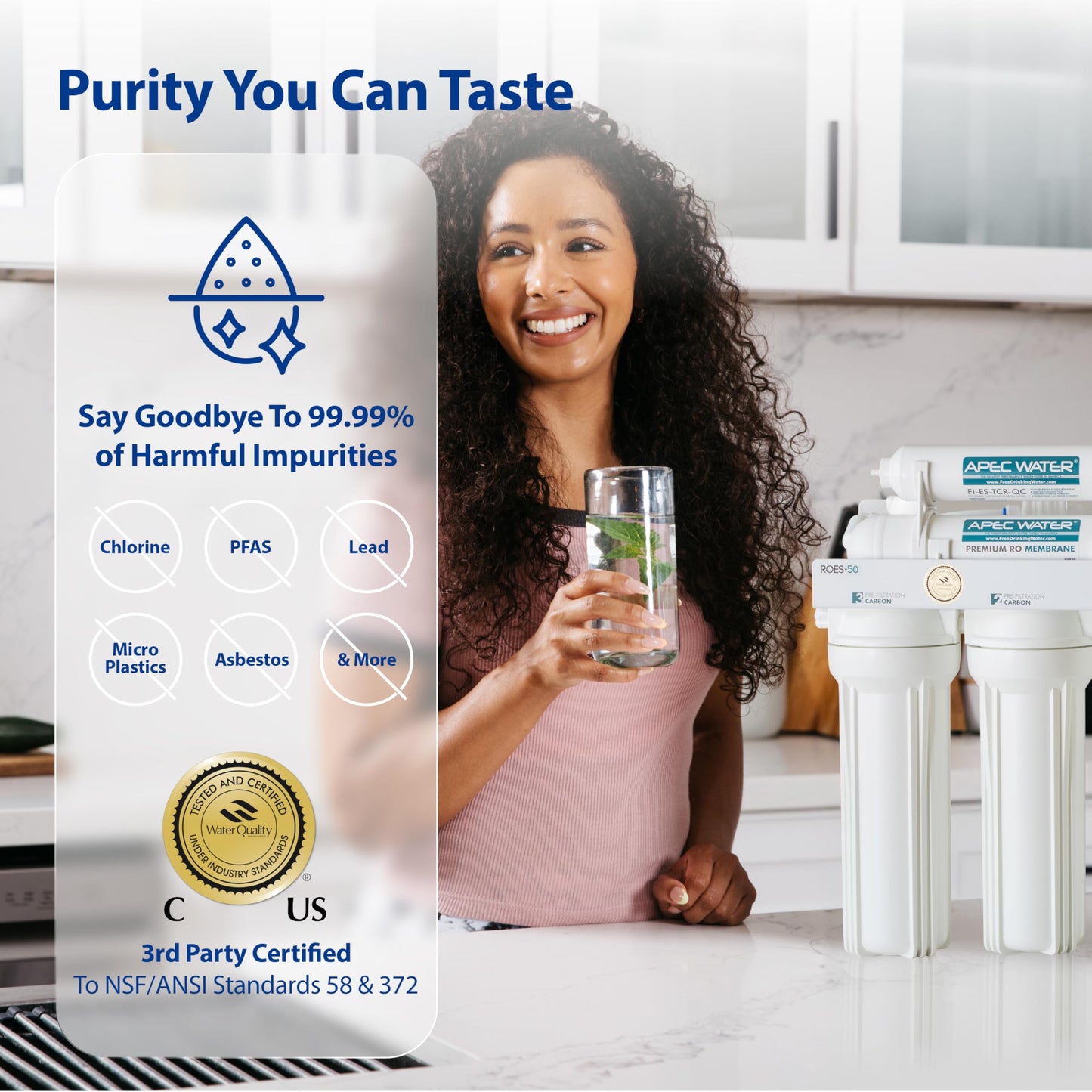 APEC ROES-PH75: The WQA Certified 6-Stage System for Alkaline Mineral pH+ Drinking Water