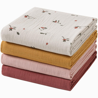 POMISO Muslin Swaddle Pack: 100% Pure Cotton Comfort