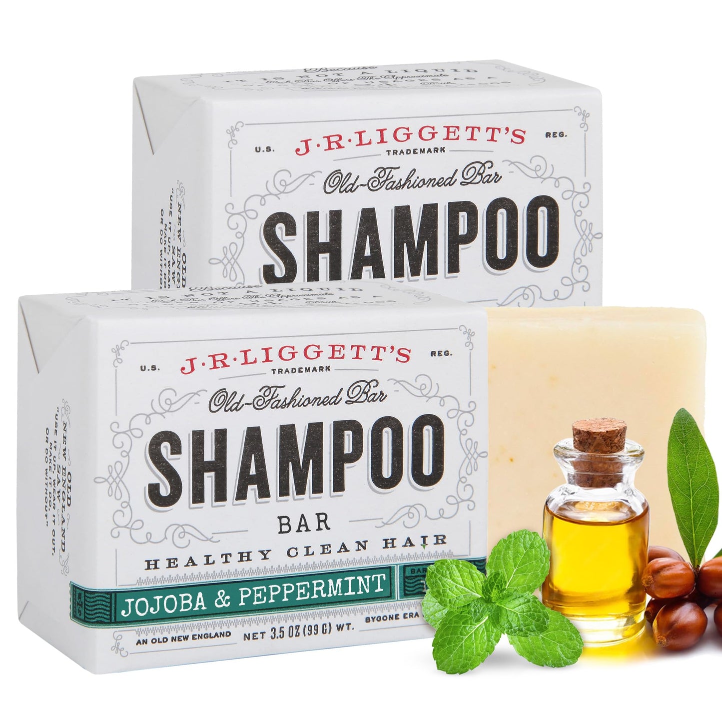 J·R·LIGGETT'S All-Natural Shampoo Bar: Tea Tree, Jojoba & Peppermint