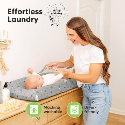 Soothe 100% GOTS-Certified Organic Cotton Changing Pad Covers (2-Pack)