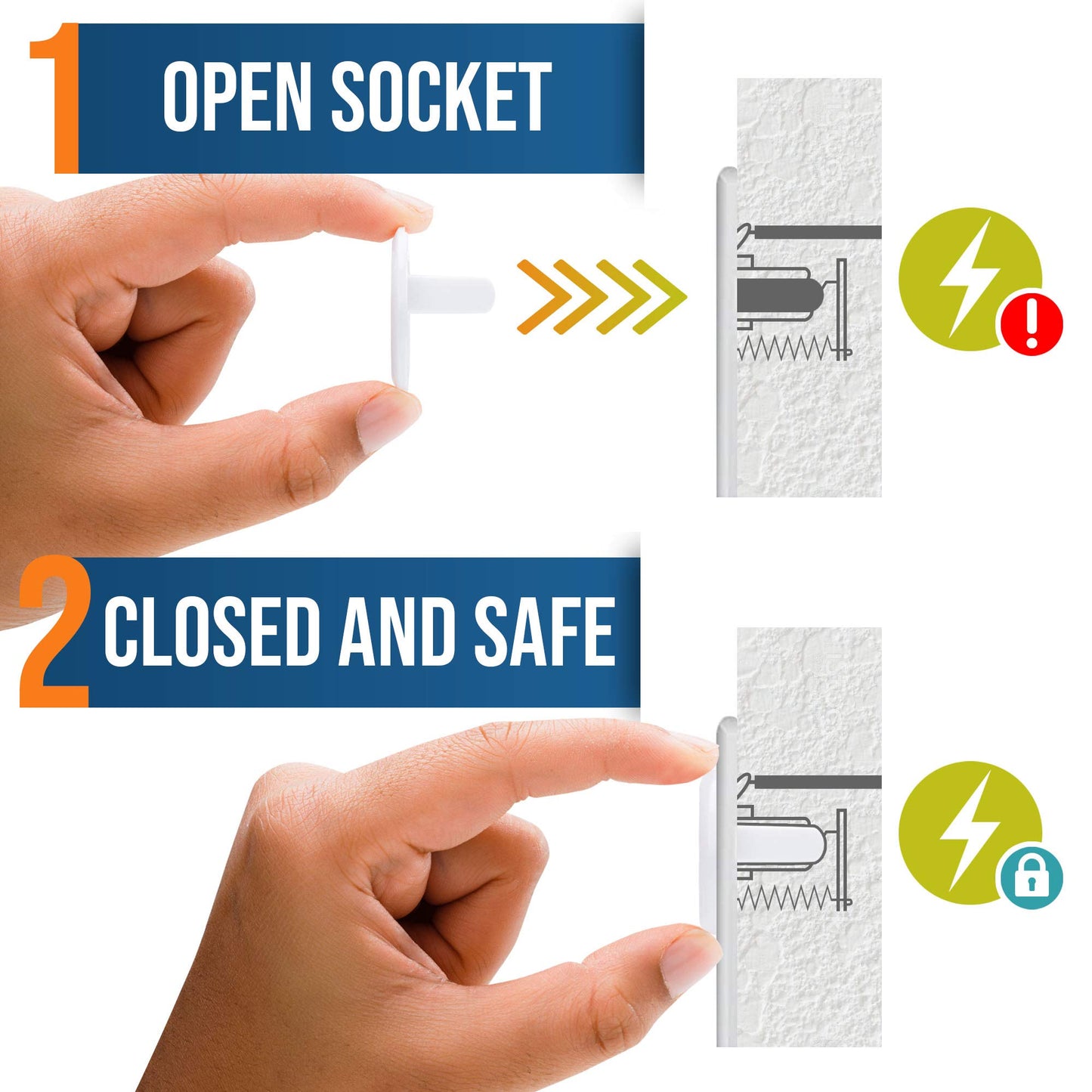 Wappa Baby Outlet Covers: Sturdy 50-Pack Secure Fit