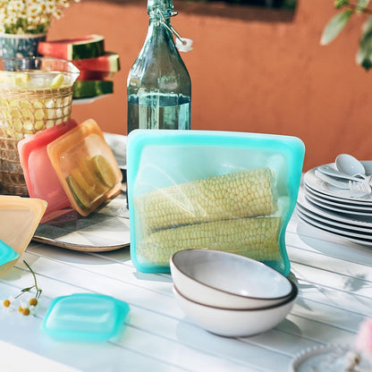 Stasher Premium Silicone Reusable Food Storage Bags (5-Pack Tie Dye)