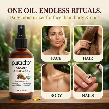 USDA Certified Organic Rosehip Seed Oil, 100% Pure Cold-Pressed – Pura D'or
