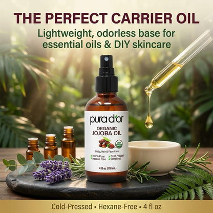 USDA Certified Organic Rosehip Seed Oil, 100% Pure Cold-Pressed – Pura D'or